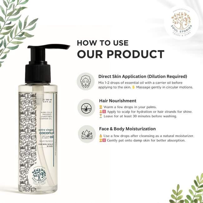 Extra Virgin Coconut Oil — cold-pressed carrier oils